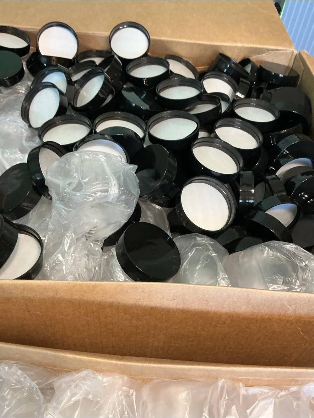 Bulk of 2 oz cosmetic jars approximately 300 of them new